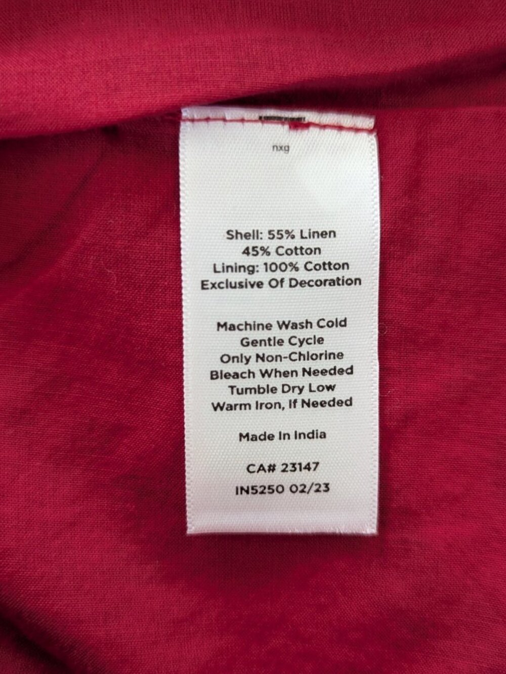 Talbots Red Linen Cotton Blend Embroidered Shift Dress Size 10 - Picture 9 of 11